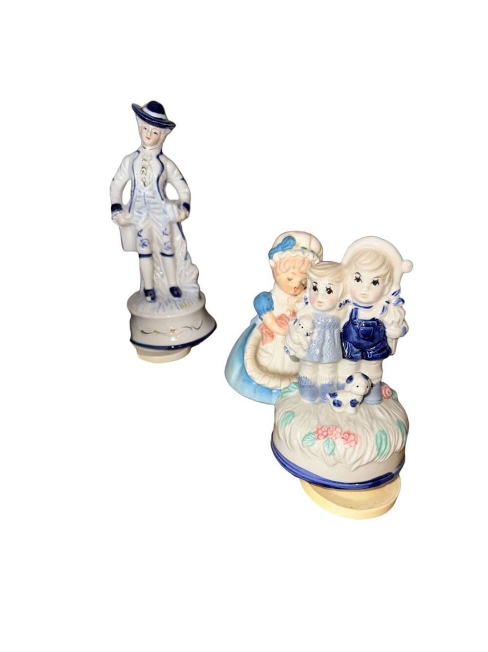Vintage wind up musical Man woman piano boy girl baby 5 pieces 4 musical - Picture 10 of 16
